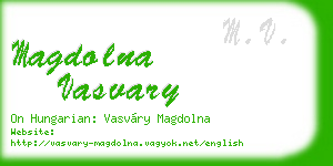 magdolna vasvary business card