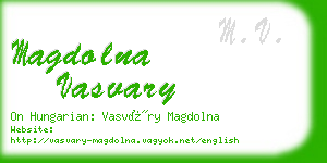 magdolna vasvary business card